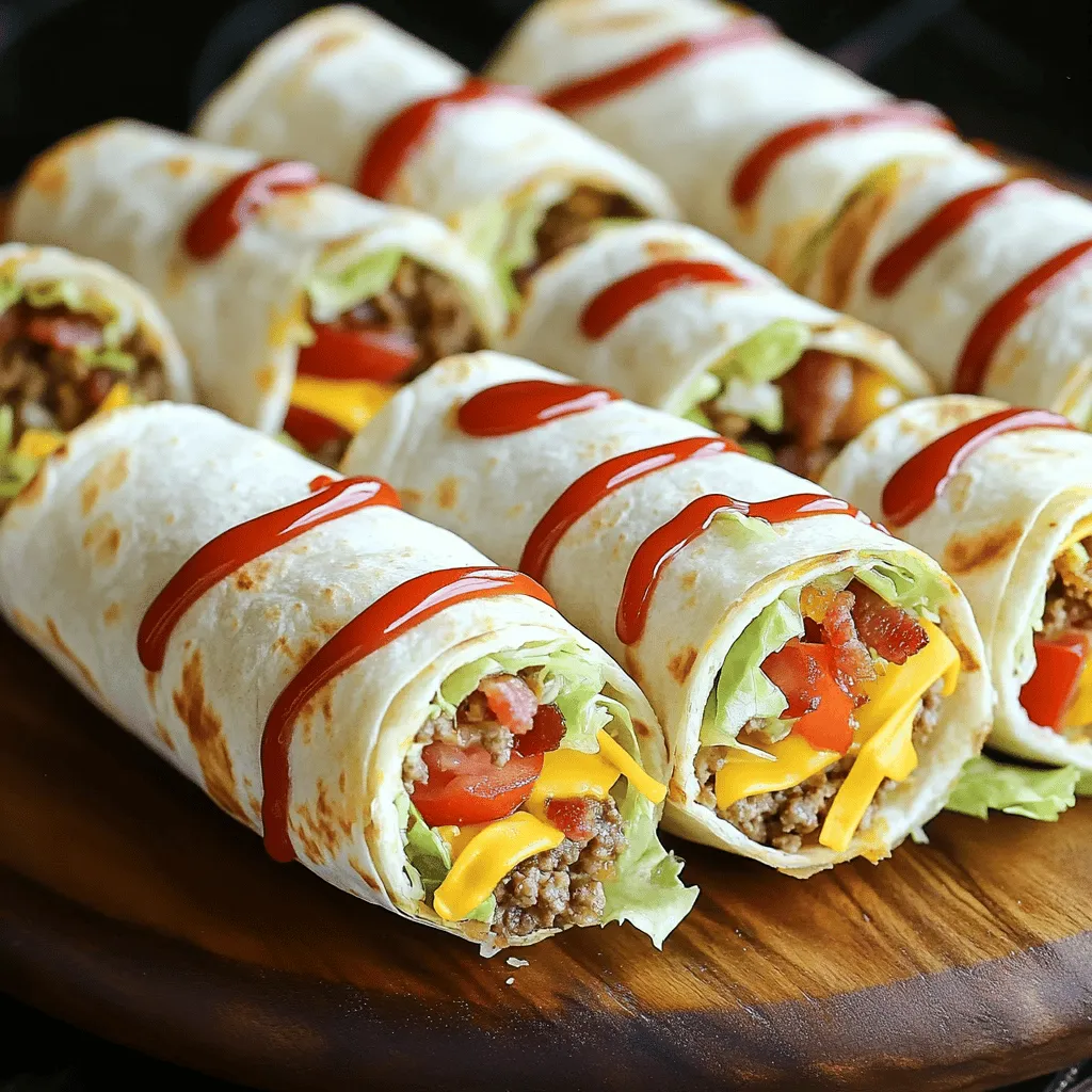 Ultimate Bacon Cheeseburger Tortilla Roll-ups are fun, tasty bites. They mix the classic flavors of a bacon cheeseburger in a handy wrap. These roll-ups are great for parties or game days.