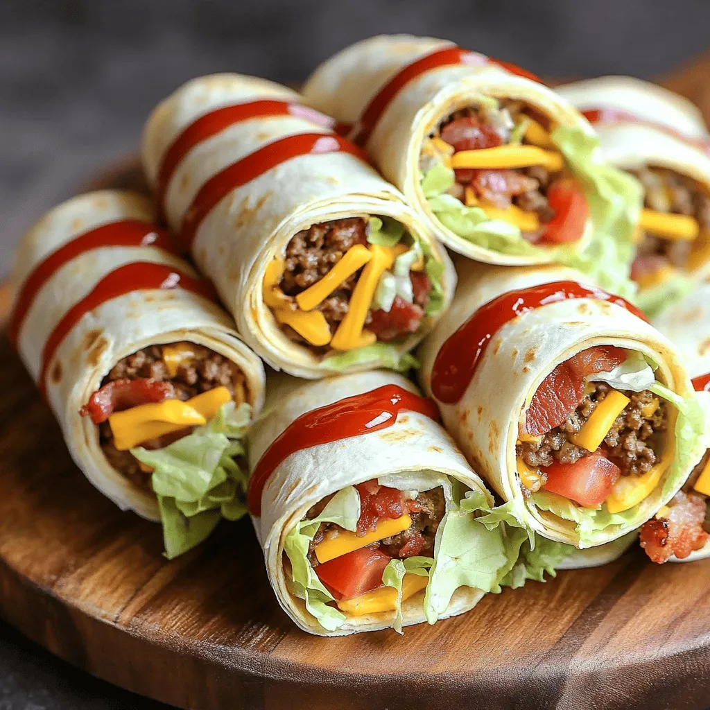 Bacon Cheeseburger Tortilla Roll-ups for Easy Entertaining