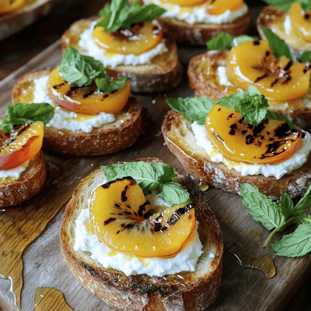 Toasted Bread, Grilled Nectarines Delightful Dish