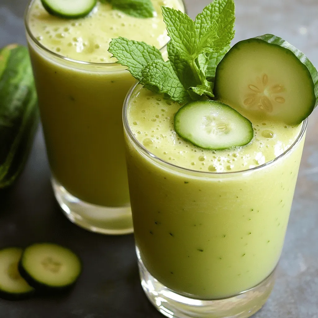 Cucumber Melon Smoothie Refreshing and Nutritious Drink