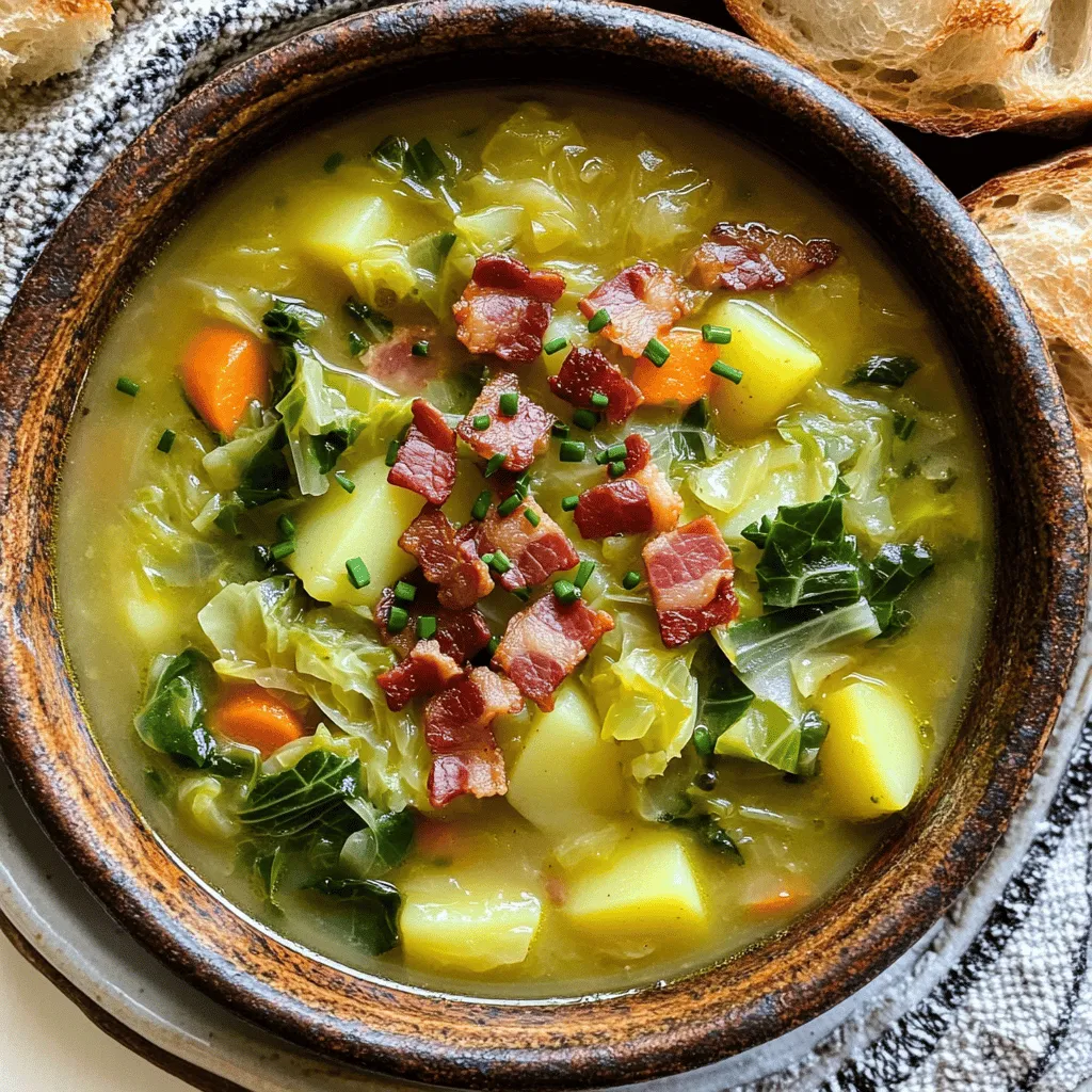 Hearty Irish Bacon, Cabbage, and Potato Soup Recipe