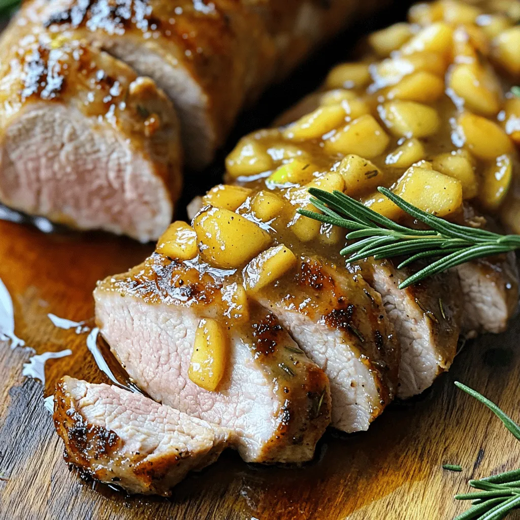 Rosemary Roasted Pork with Maple Apple Sauce Delight