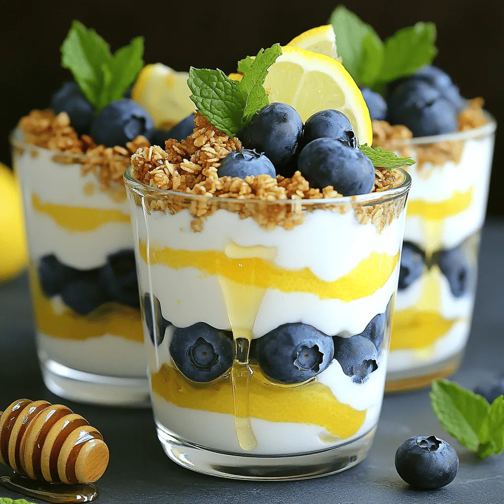 Lemon Blueberry Greek Yogurt Parfaits Simple Delight