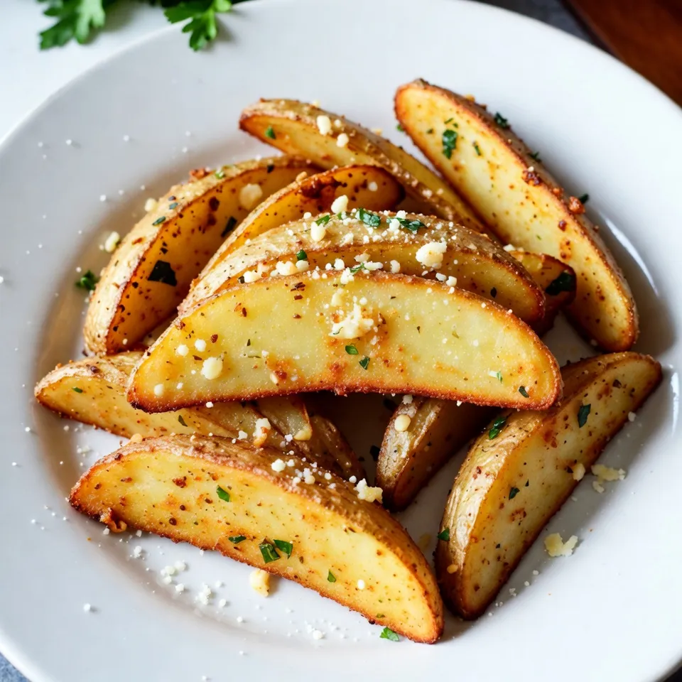 Garlic Parmesan Potato Wedges Crispy and Flavorful Snack