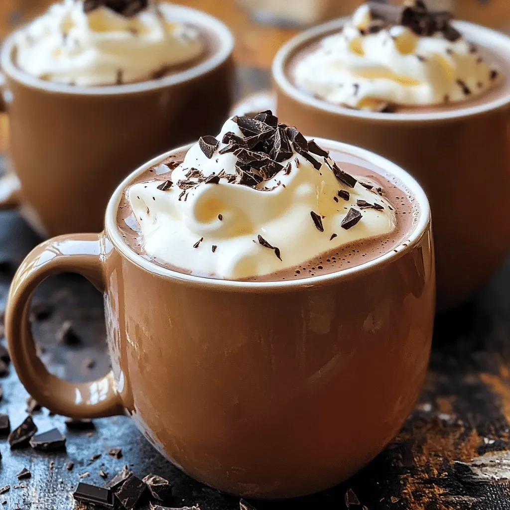 To make authentic Italian hot chocolate, you need the right ingredients. The best chocolate for hot chocolate is high-quality dark chocolate. I recommend using chocolate with at least 70% cocoa. This gives a rich and deep flavor that makes it special.