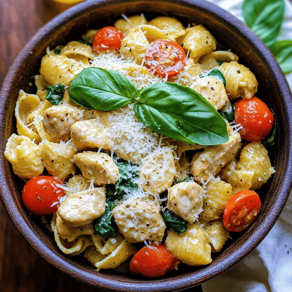 The Instant Pot Tuscan Chicken Pasta recipe features simple and fresh ingredients. Each one plays a key role in making this dish tasty and satisfying.