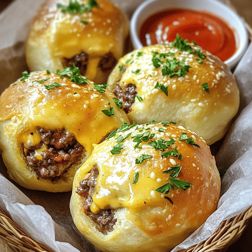 Irresistible Garlic Parmesan Cheeseburger Bombs Delight