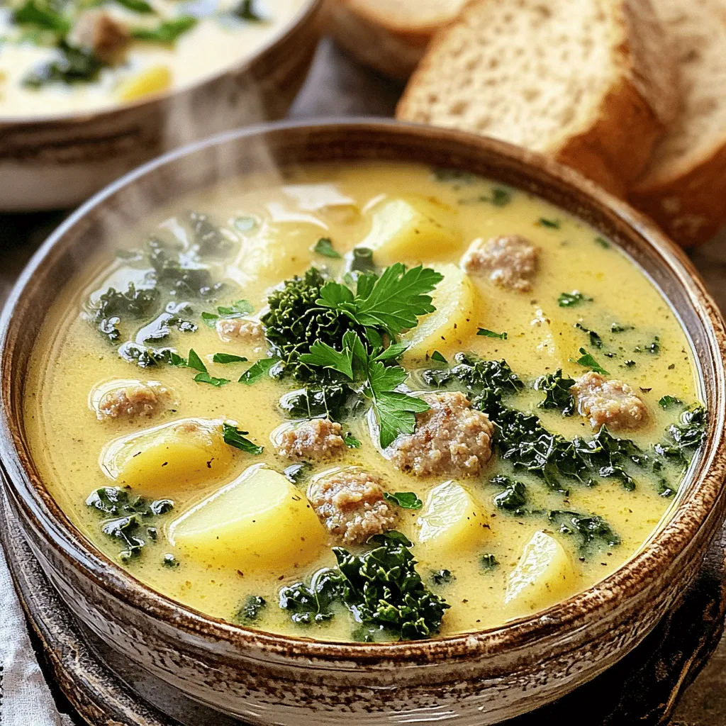 Cozy Creamy Sausage Potato Kale Soup Easy Recipe