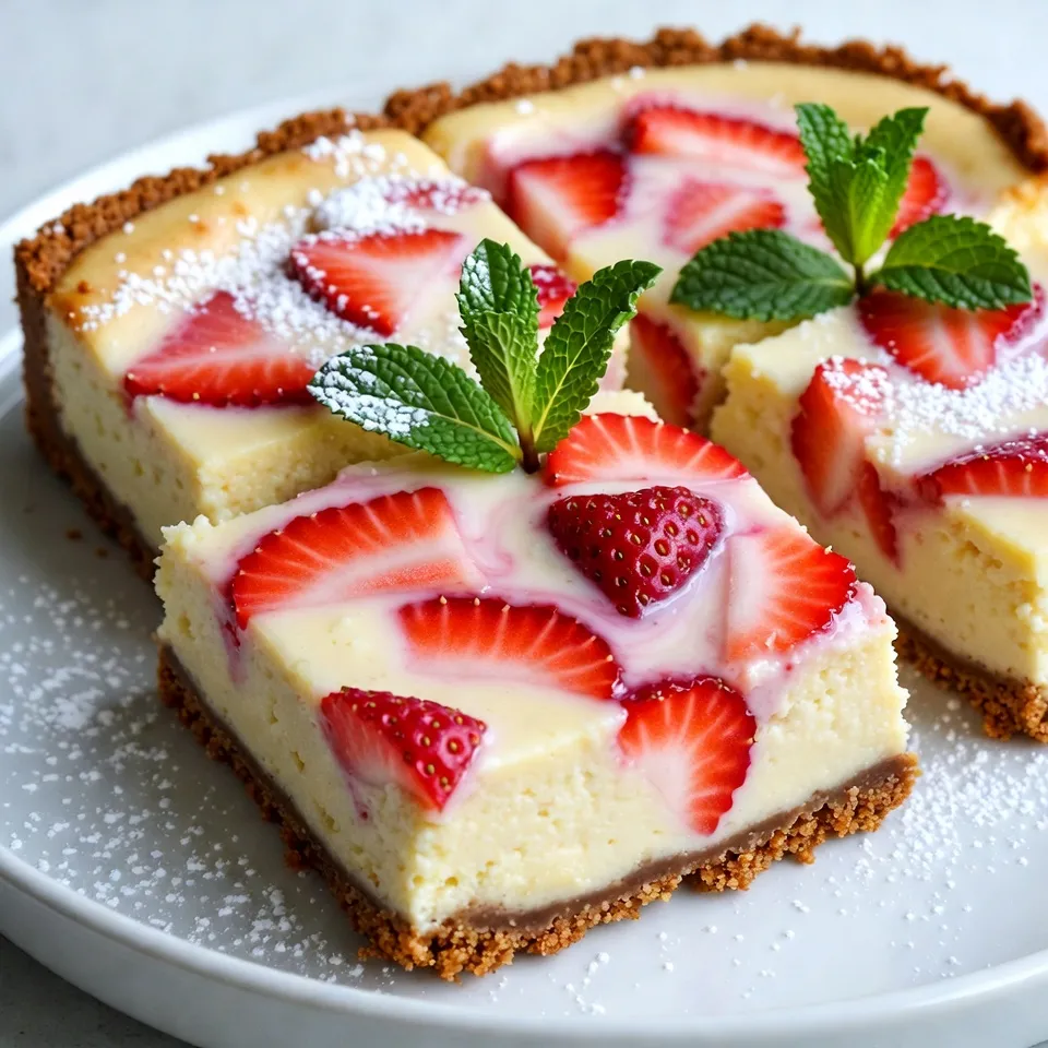 Strawberry Lemon Cheesecake Bars Delightful Treat