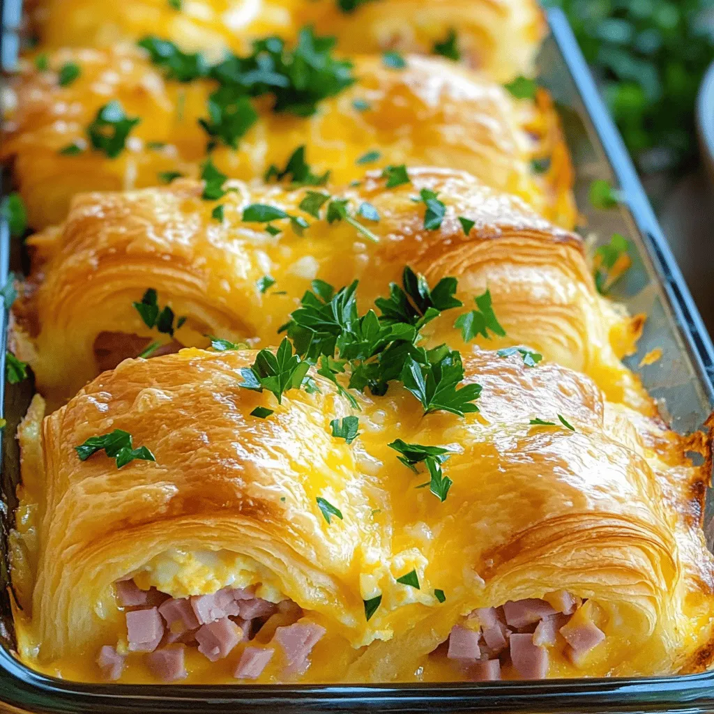 Ham and Cheese Croissant Casserole Simple and Tasty