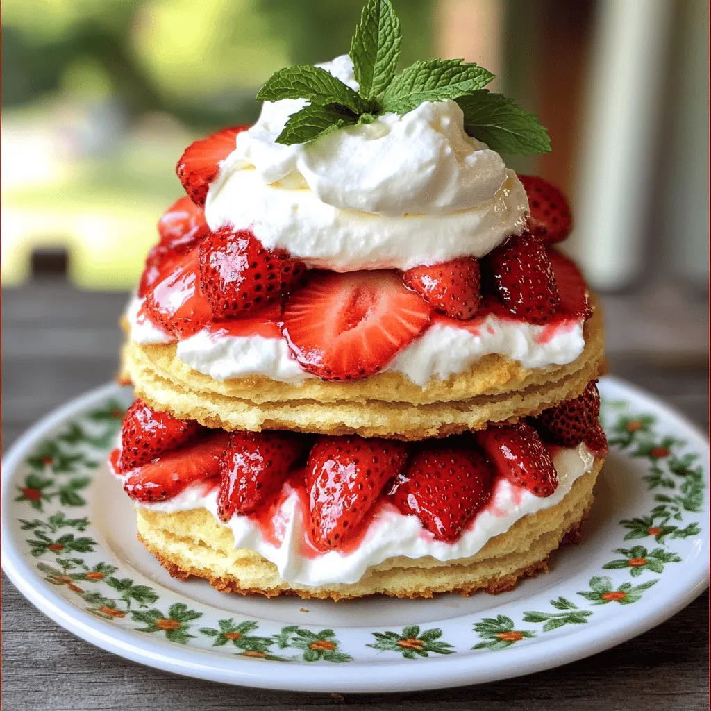 For this easy strawberry shortcake, you need fresh strawberries. Here’s what you