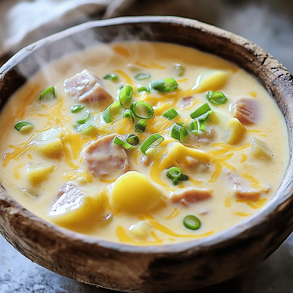 Cheesy Ham and Potato Soup Simple Comfort Dish