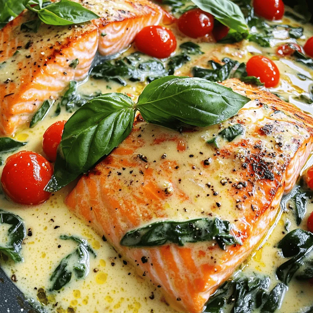 Creamy Tuscan Salmon Flavorful Dinner Delight