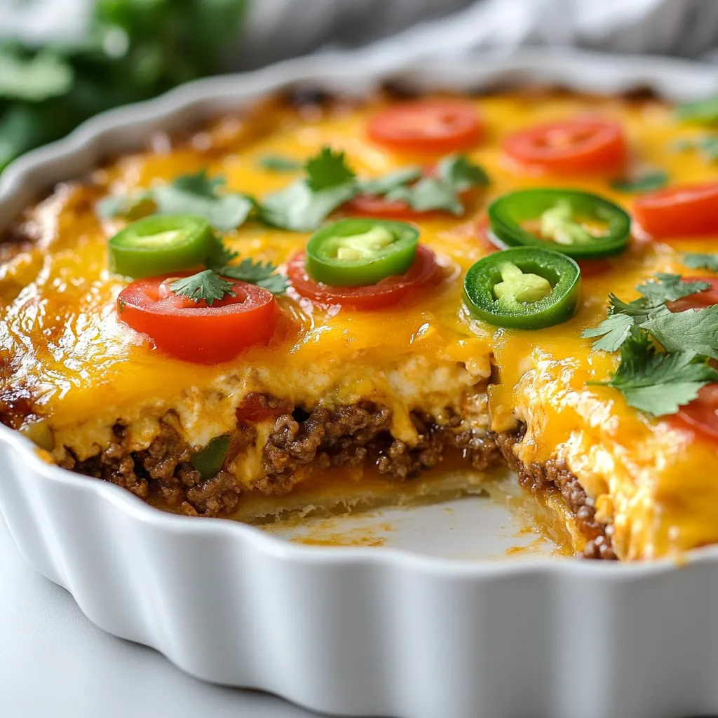 Keto Crustless Taco Pie Flavorful and Easy Recipe