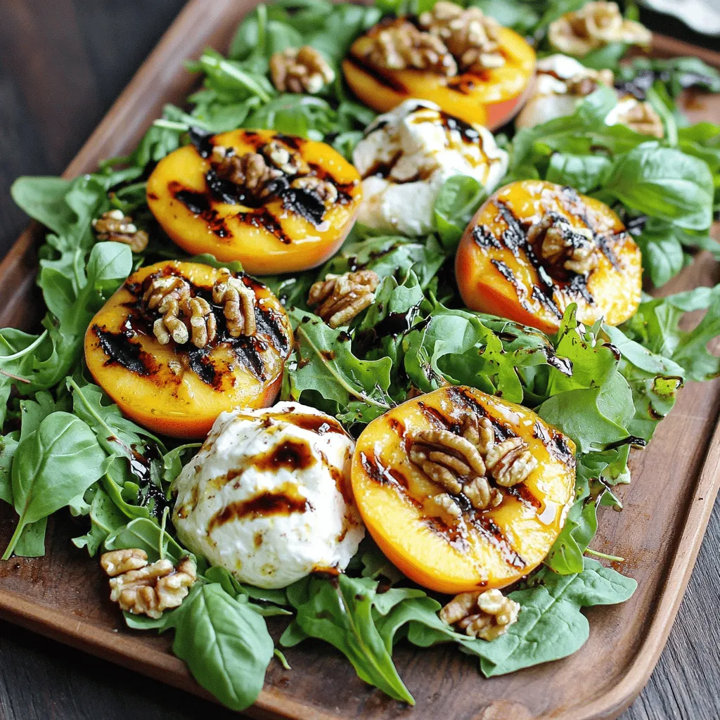 Grilled Peach and Burrata Salad Fresh Summer Delight