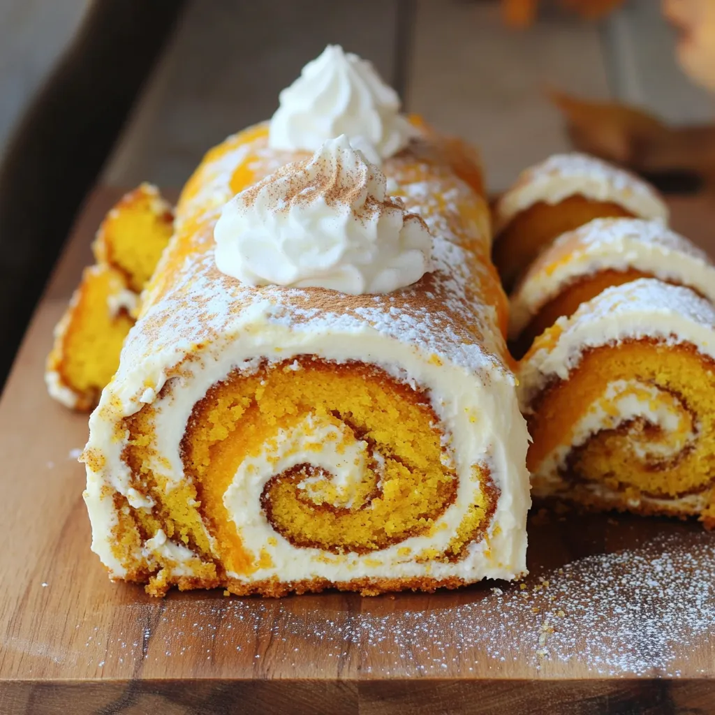 Maple Cinnamon Pumpkin Roll Cake Delightful and Easy