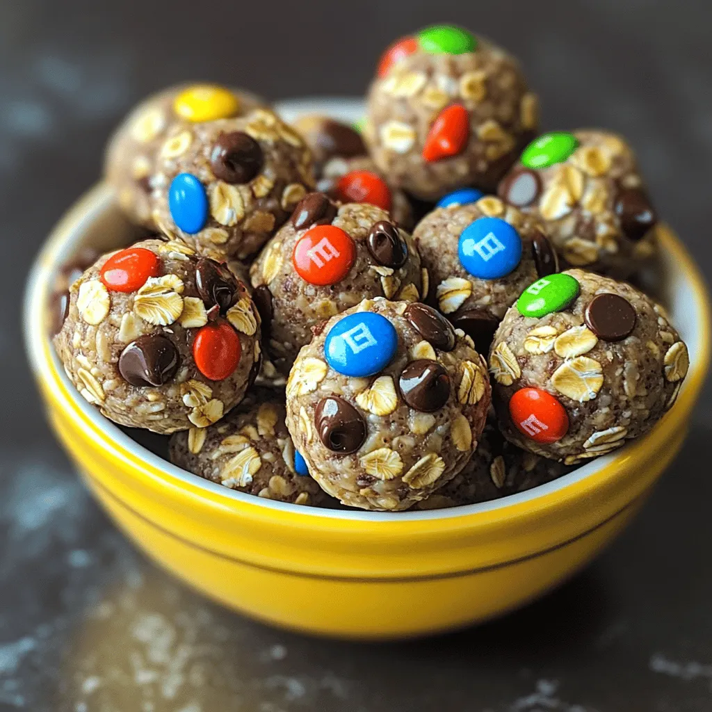 Monster cookie protein balls are tasty and fun snacks. They mix oats, nut butter, and protein powder. These bites are packed with flavor and nutrition. You can enjoy them as a quick snack or a post-workout treat.