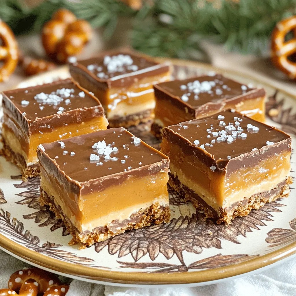 No-Bake Salted Caramel Pretzel Bars Delightful Treat