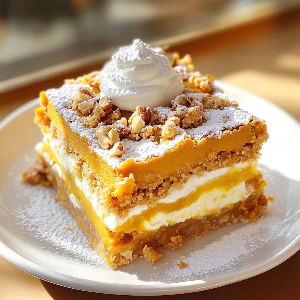 Pumpkin Pie Crumble Bars Tasty Fall Dessert Delight