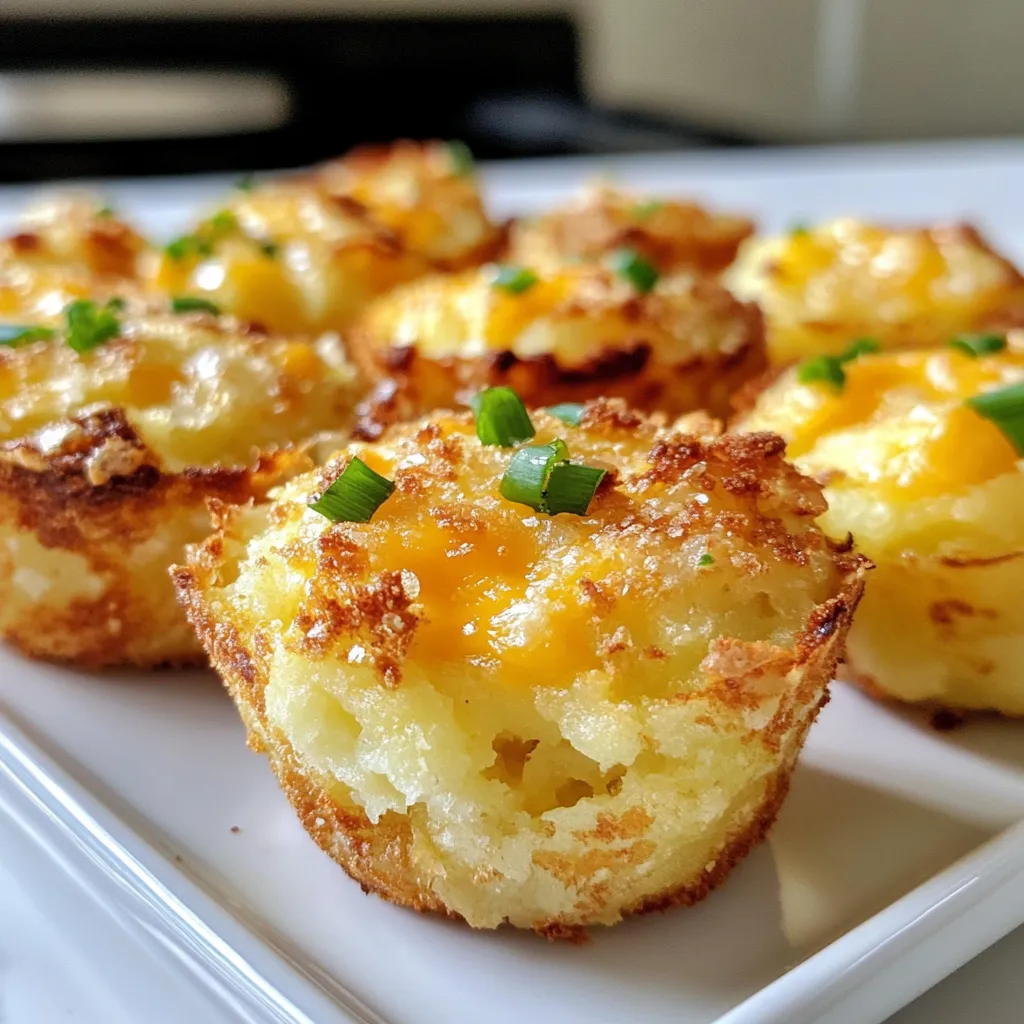 Cheesy Smashed Potato Muffins Tasty and Easy Recipe