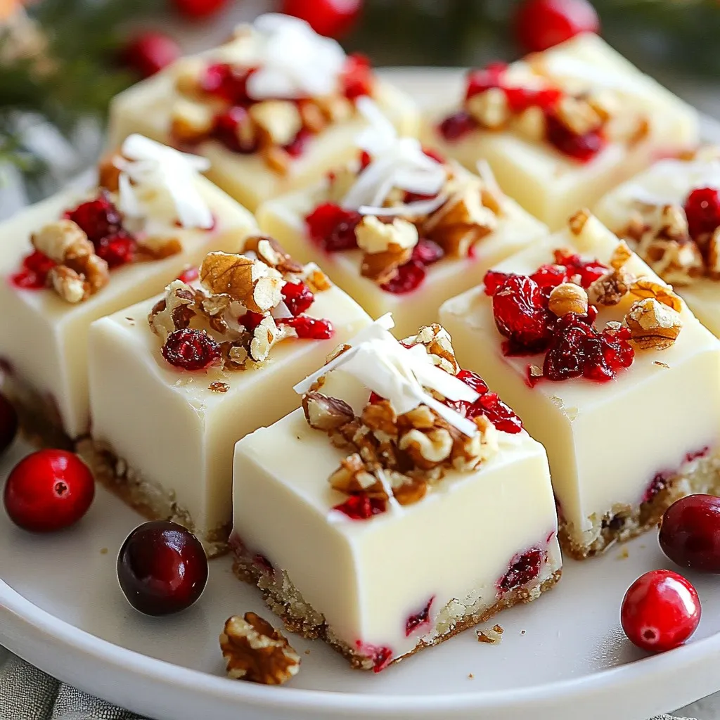 White Chocolate Cranberry Fudge Creamy and Sweet Treat
