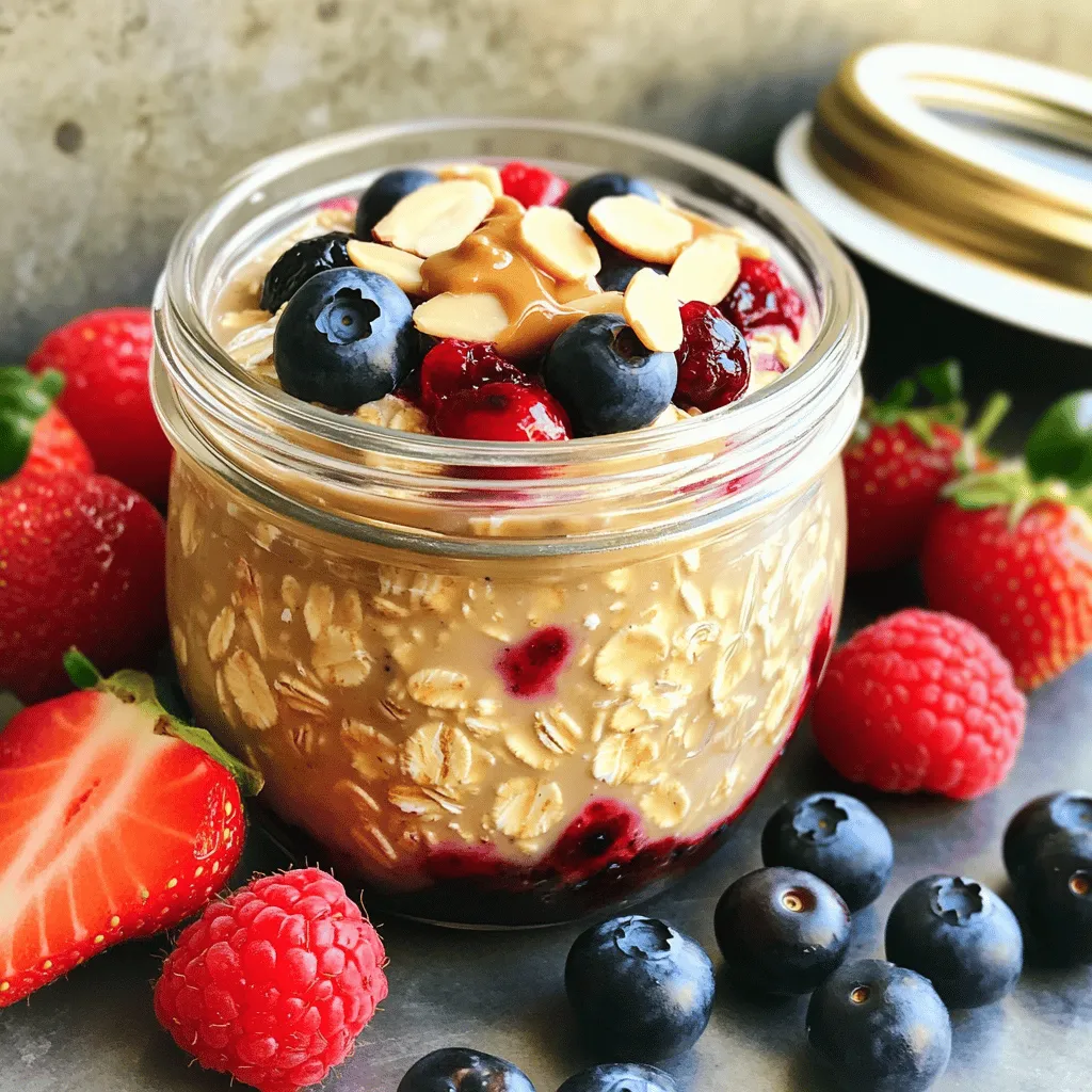 Berry Almond Overnight Oats Simple and Tasty Recipe