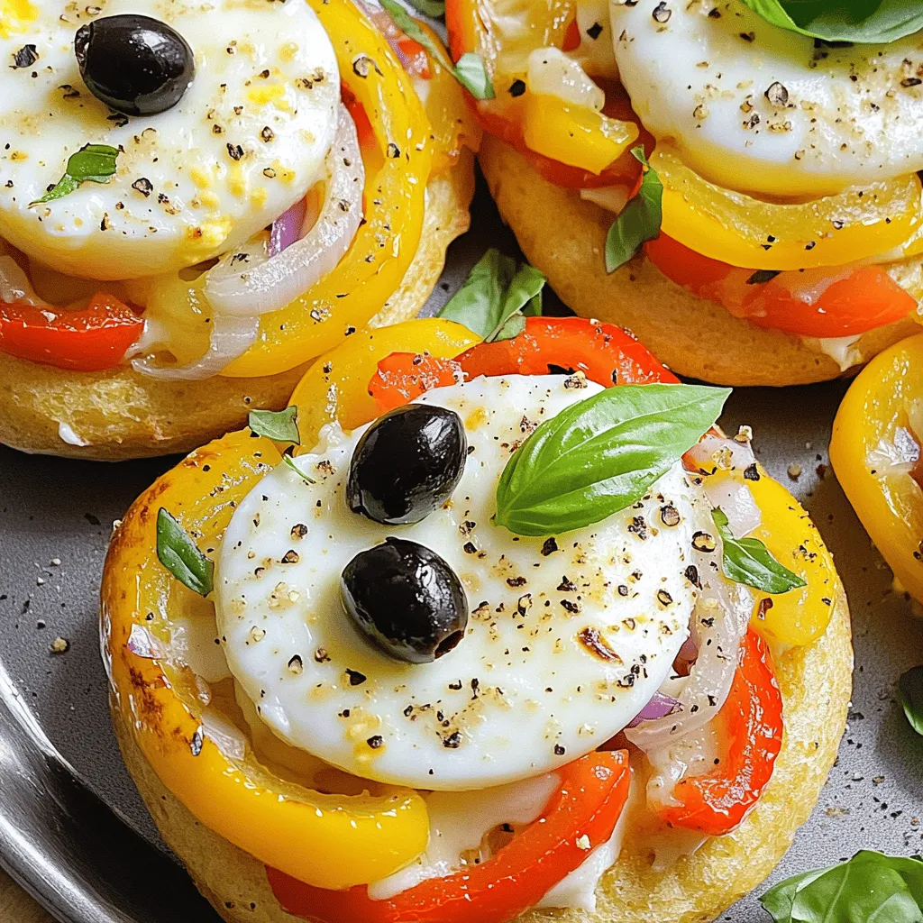 Here is a simple list of ingredients for your English muffin breakfast pizza. Each one adds flavor and texture.