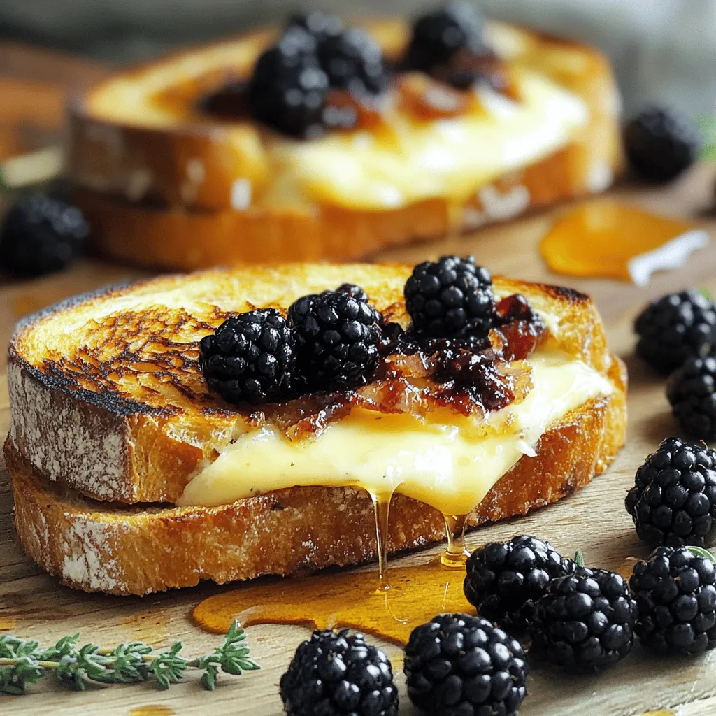 Brie, Bacon &#038; Blackberry Grilled Cheese Delight