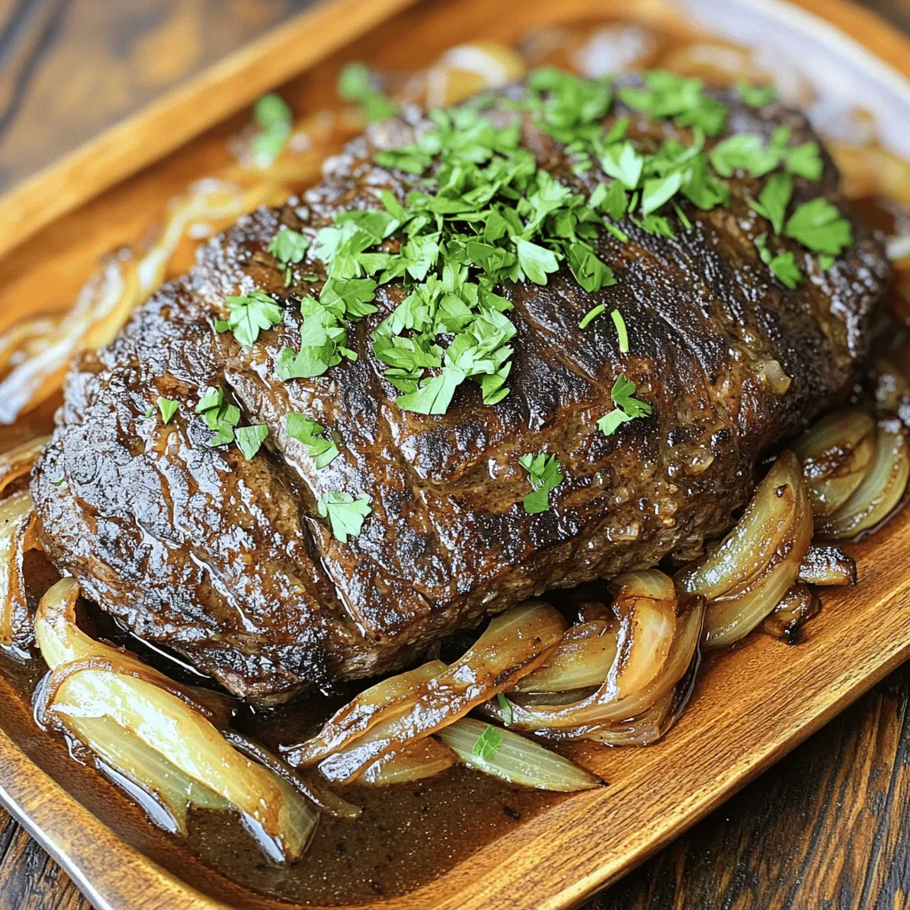 Slow Cooker Beef Brisket with Balsamic Onion Gravy Delight