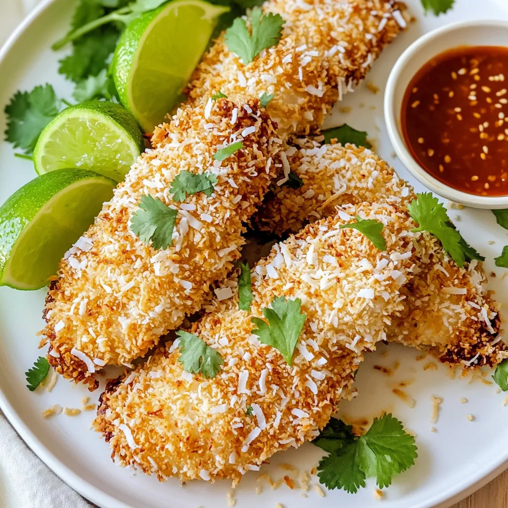 Air Fryer Coconut Chicken Tenders Crispy and Tasty