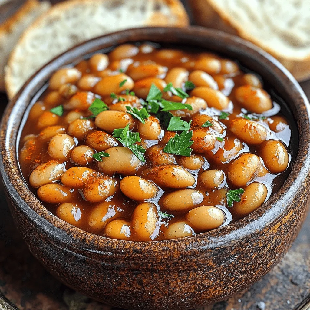 To make the best baked beans, you need a few key items. A classic baked beans recipe starts with dried navy beans. You can also use canned beans for a quick option. You should use 2 cups of dried beans or 3 cans of navy beans, drained and rinsed. Next, gather 1 medium onion and 2 cloves of garlic. These aromatics add depth and flavor.