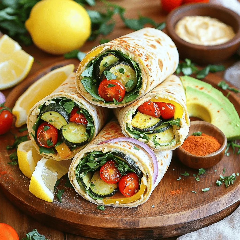 Roasted Veggie Hummus Wraps Flavorful and Easy Meal