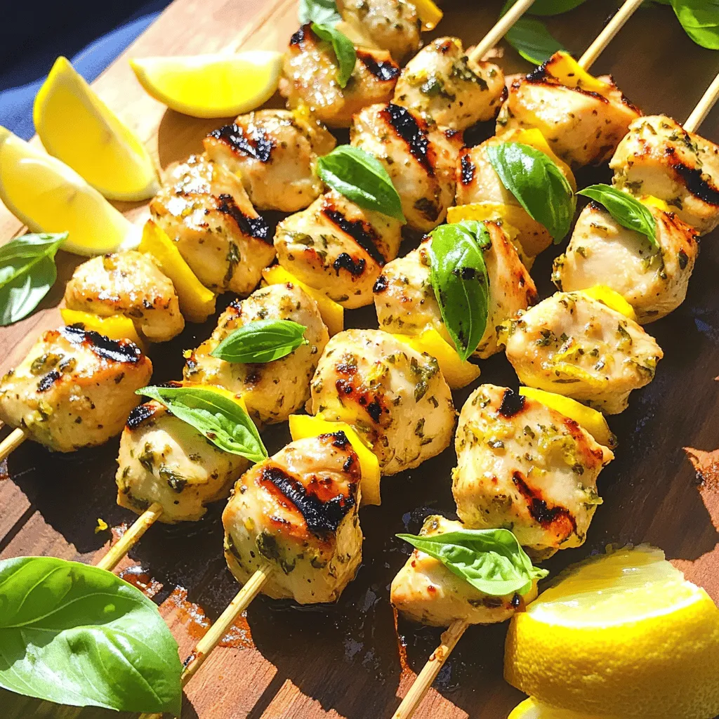 Lemon Basil Chicken Skewers Flavorful and Easy Recipe