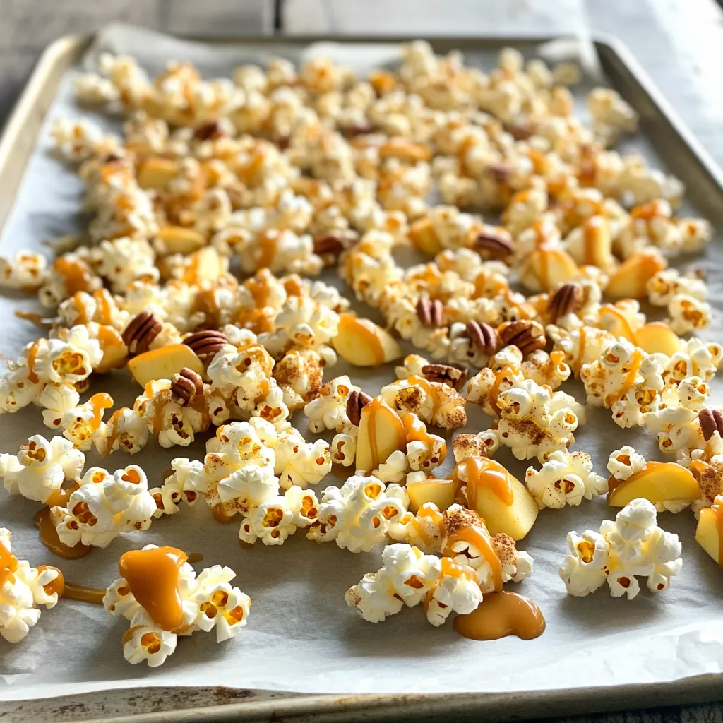 Caramel Apple Popcorn Clusters Tasty Snack Delight