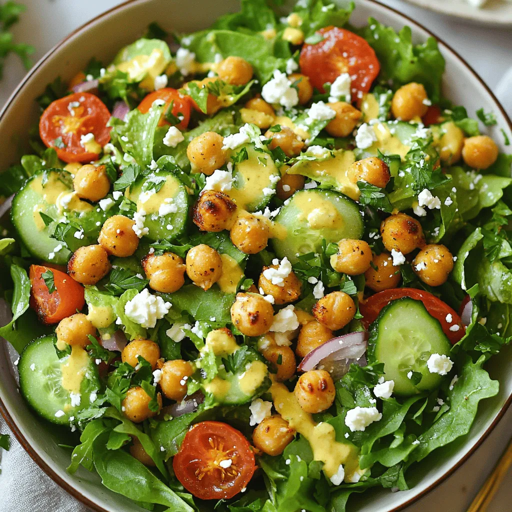 Crispy Chickpea Salad with Flavorful Fresh Veggies