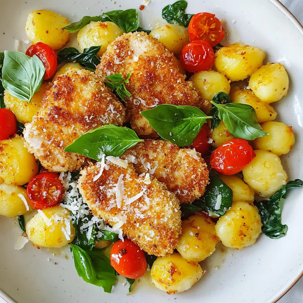 Crispy Garlic Chicken with Gnocchi Comfort Dish