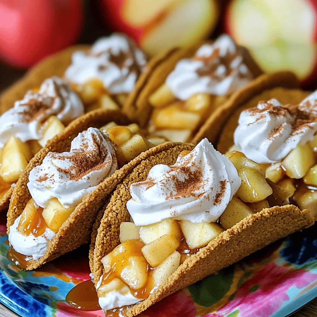 Apple cheesecake tacos are a fun twist on classic desserts. They combine sweet apples, creamy cheesecake filling, and crunchy taco shells. You get the best of both worlds in every bite. These easy dessert tacos are perfect for any occasion, especially in the fall.