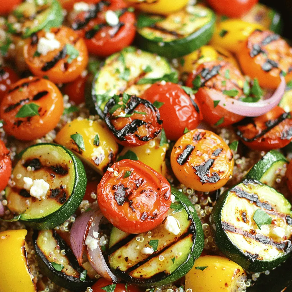 Grilled Vegetable and Quinoa Salad Fresh Healthy Dish
