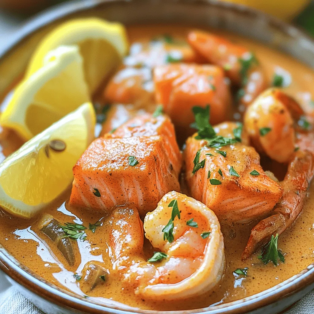 Cajun shrimp recipe has bold flavors. The key ingredients help create a tasty dish. For this meal, you need shrimp, salmon, Cajun seasoning, and garlic cream sauce. Each part adds a unique taste.