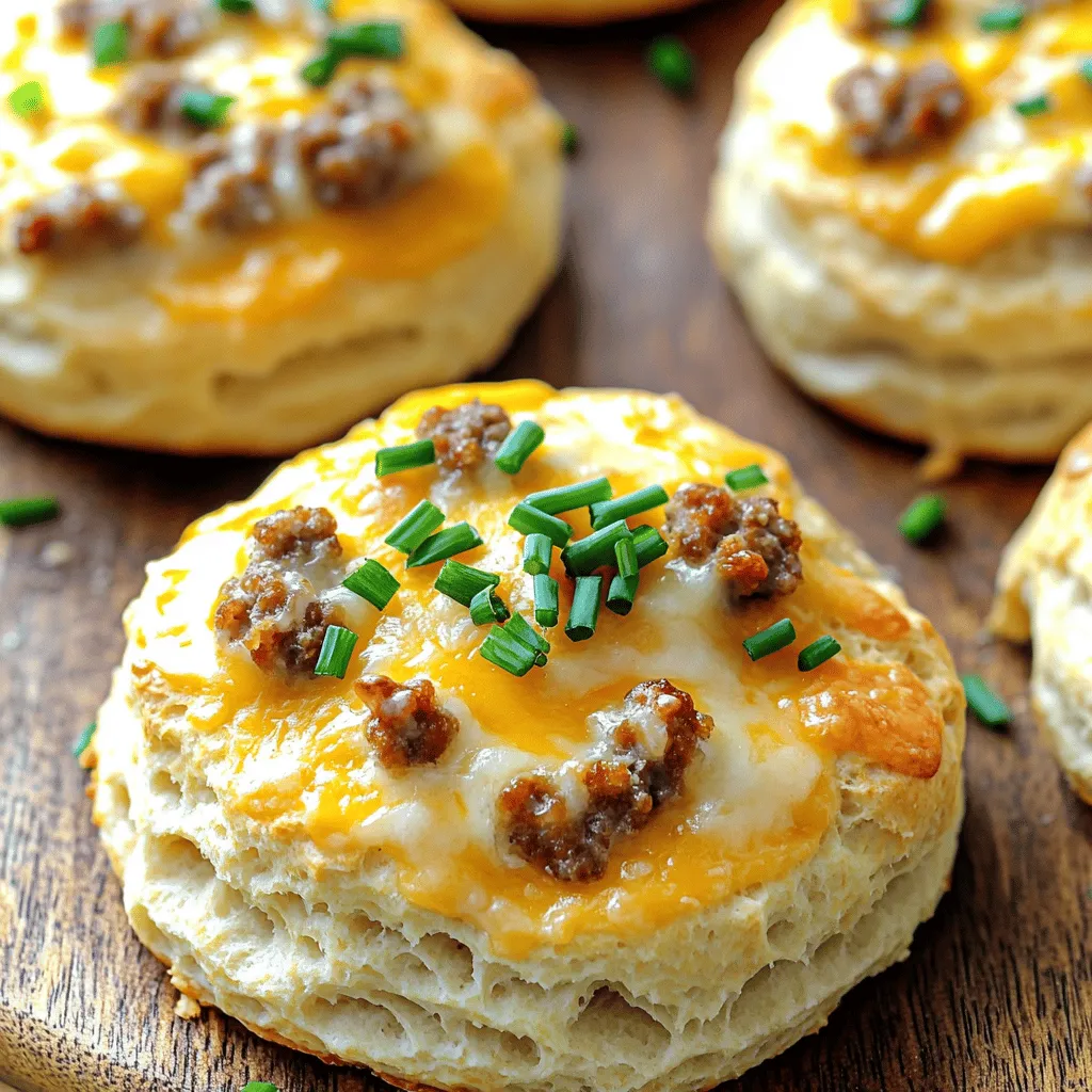 To make cheesy sausage biscuits, you will need: