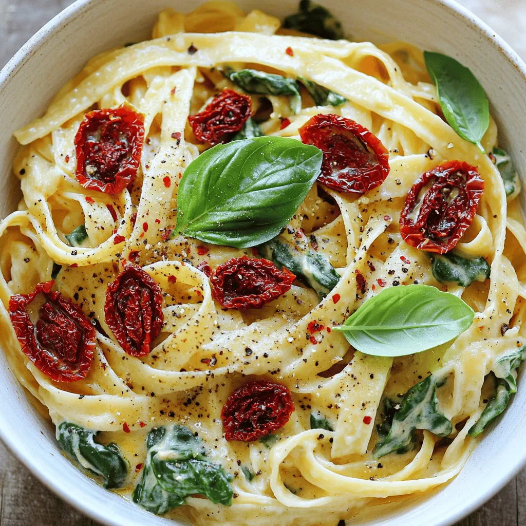 Creamy Sun-Dried Tomato Spinach Pasta Delight