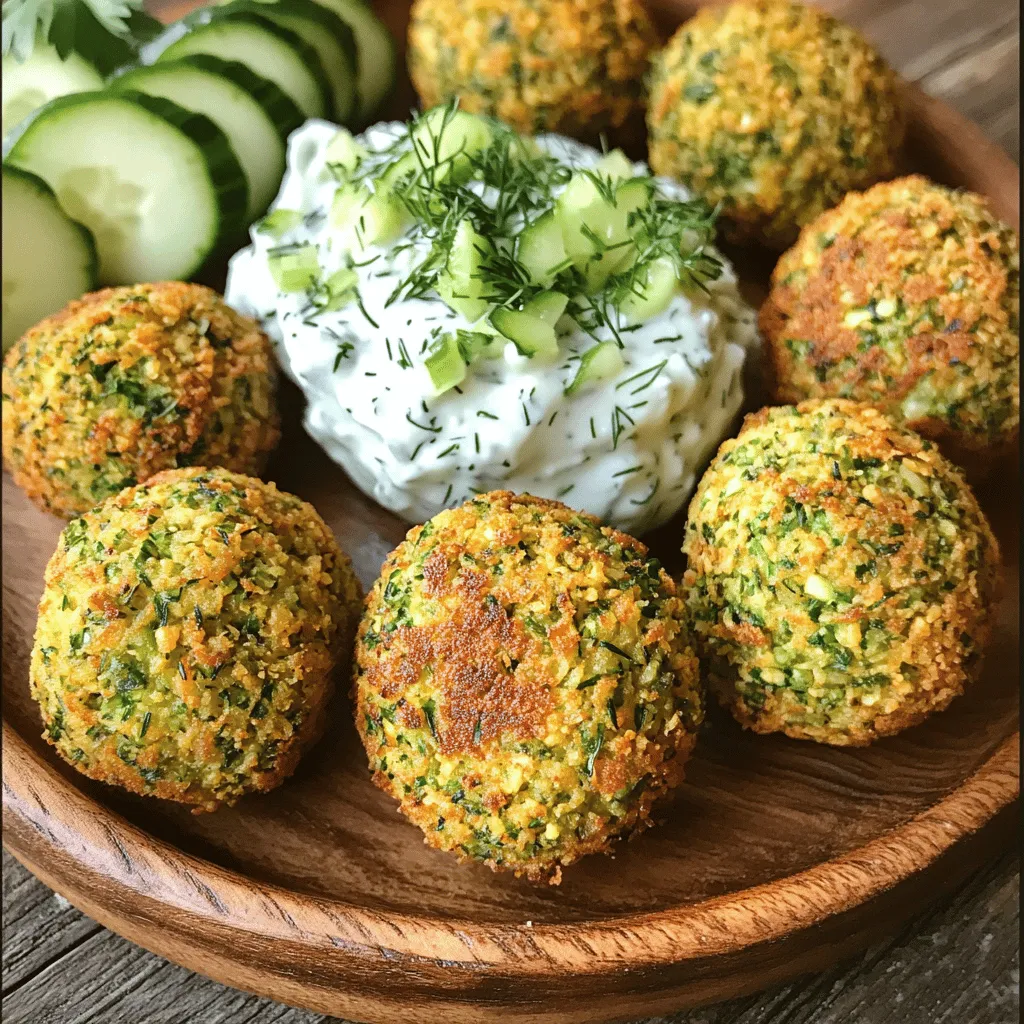 Baked Falafel with Tzatziki Sauce Flavorful Delight