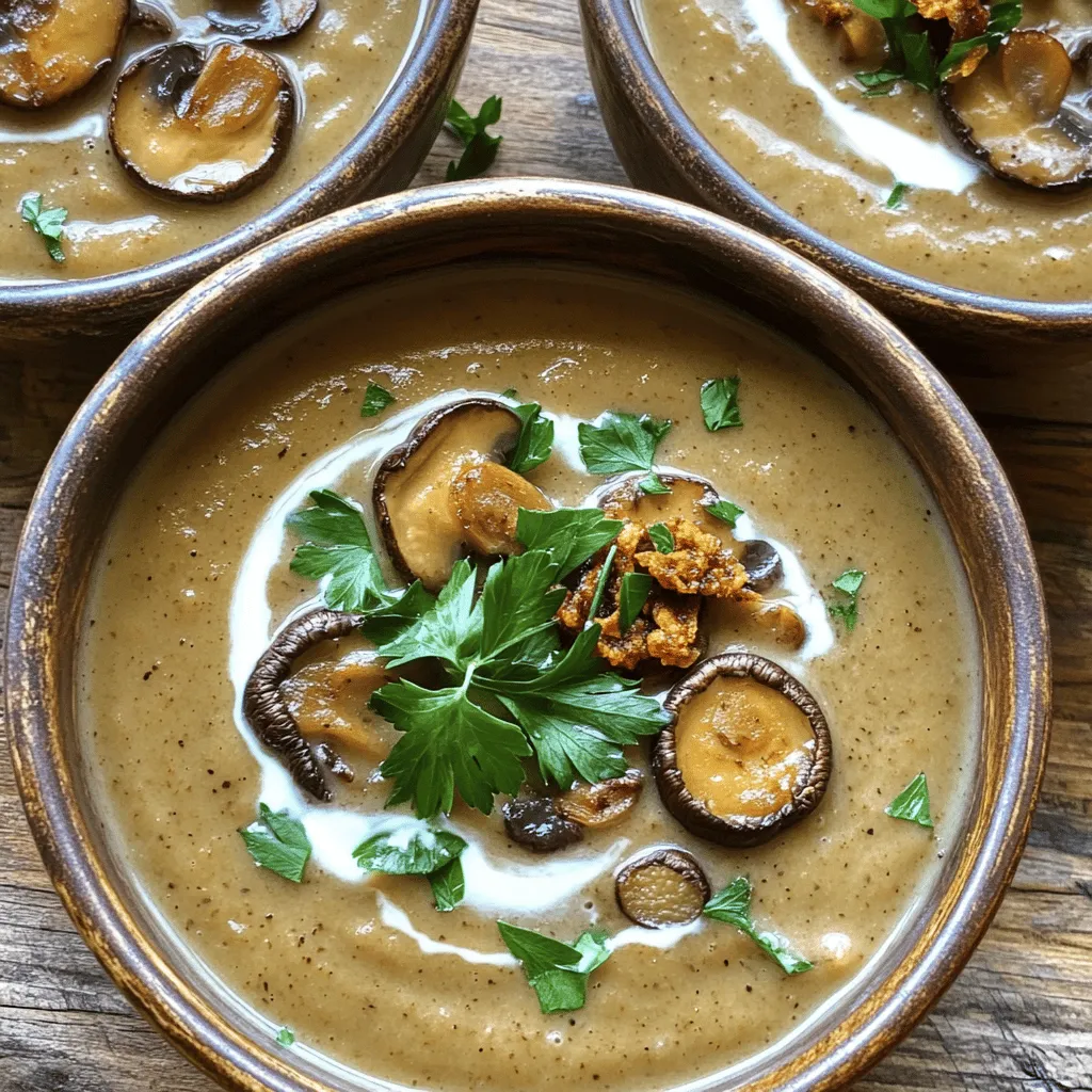 To make a great cream of mushroom soup, you need some key ingredients. The main star is fresh mushrooms. I love using a mix of button, cremini, and shiitake mushrooms. They add depth and flavor to the soup.