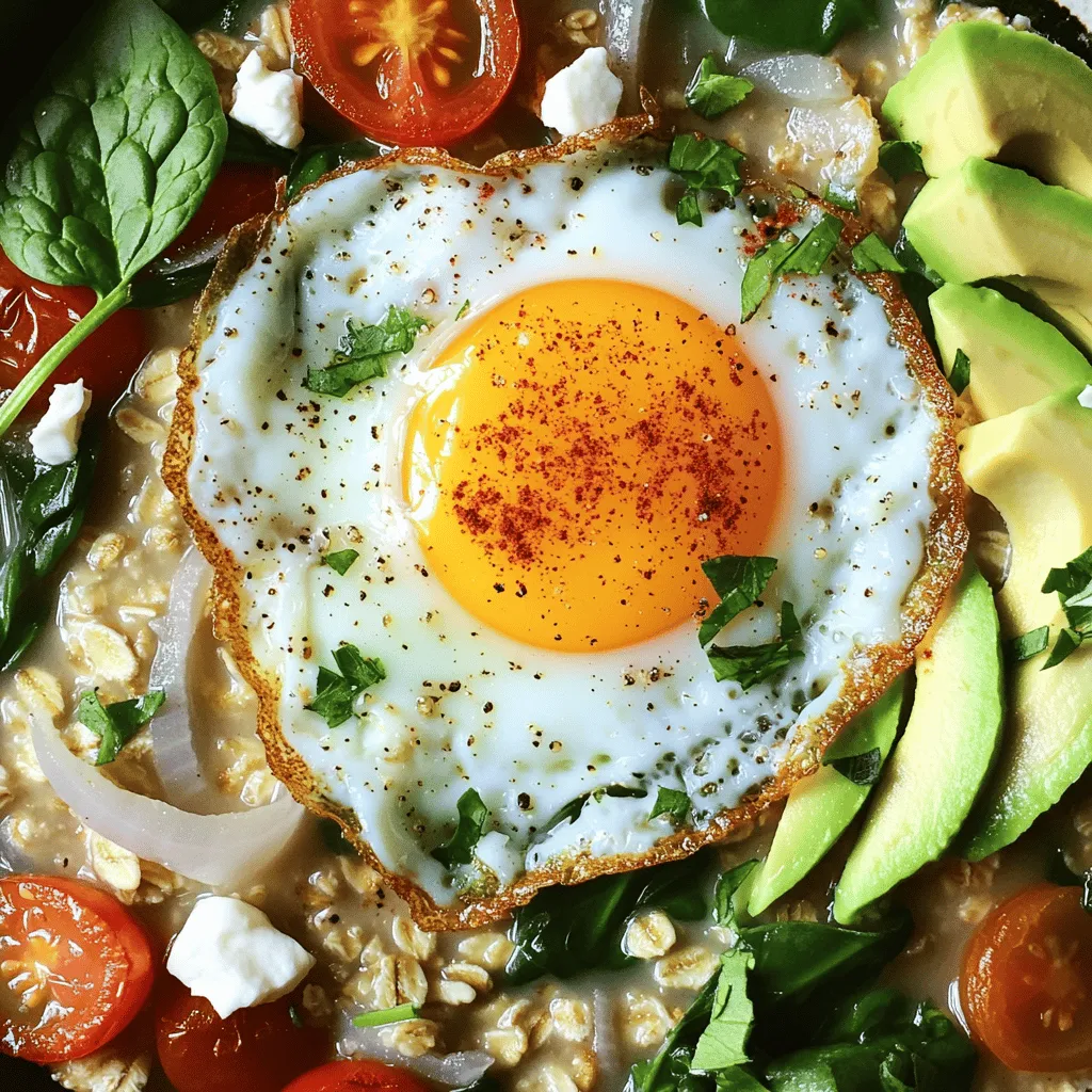 Savory Oatmeal with Fried Egg Flavorful Start to Day