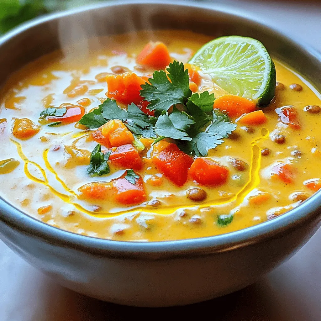 Creamy Coconut Curry Lentil Soup Flavorful and Nourishing