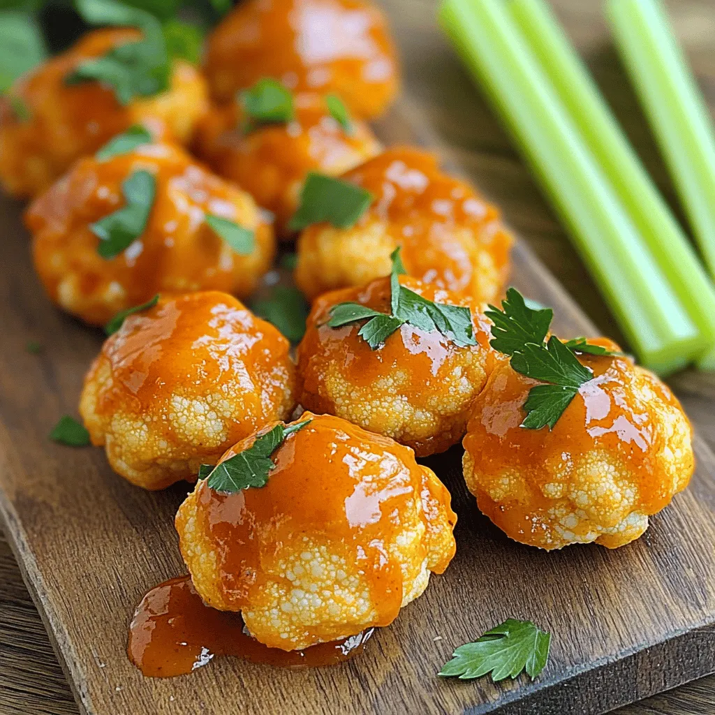 Buffalo Cauliflower Bites Flavorful and Crunchy Snack