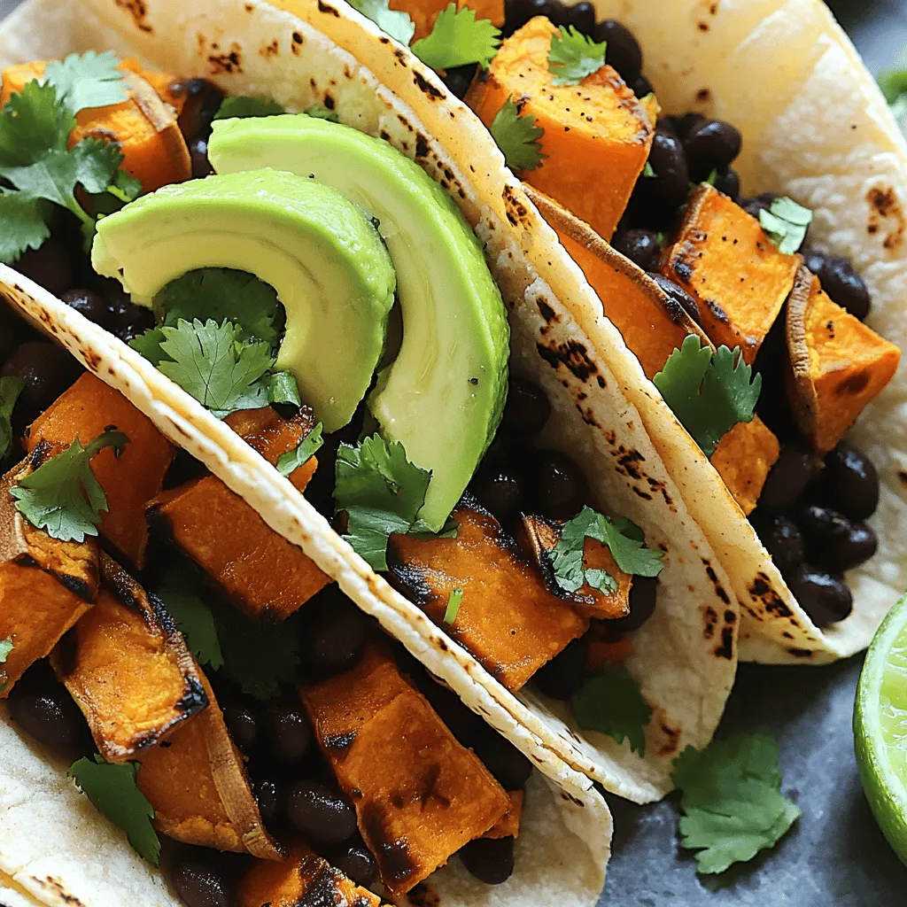 Savory Sweet Potato Black Bean Tacos Recipe