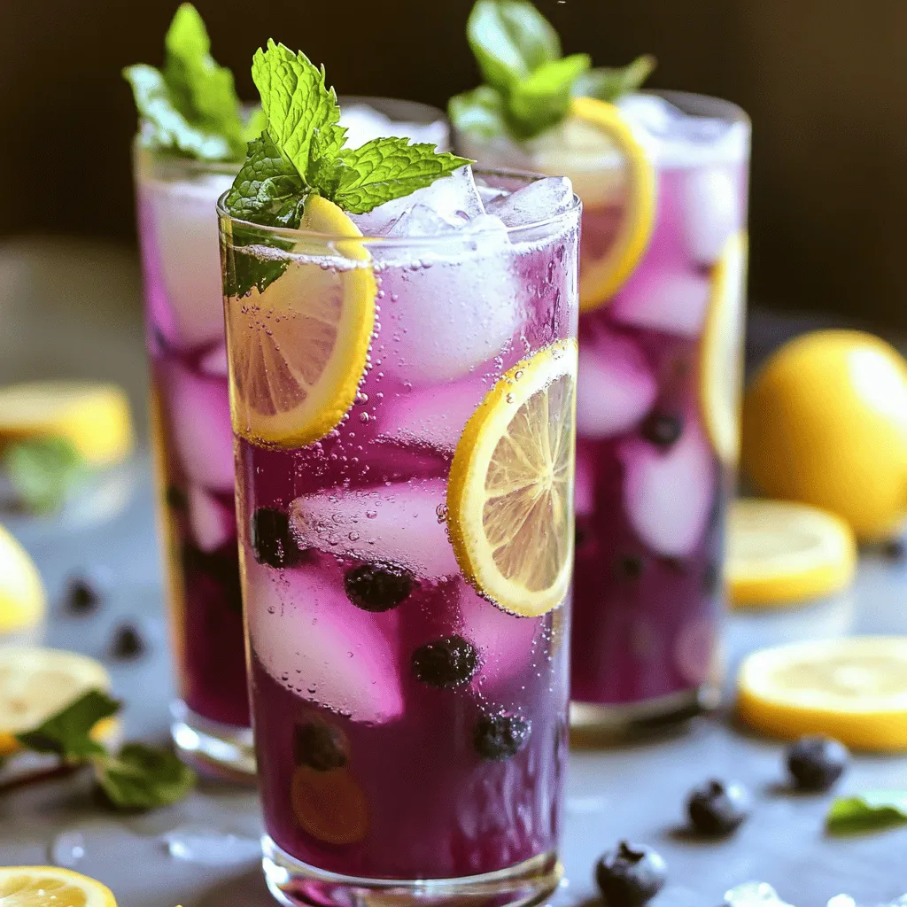 To make blueberry tea lemonade, gather simple and fresh ingredients. You will need 2 cups of fresh blueberries. Use ripe, sweet blueberries for the best flavor. You will also need 4 cups of water. This will help to brew the tea and create the drink.