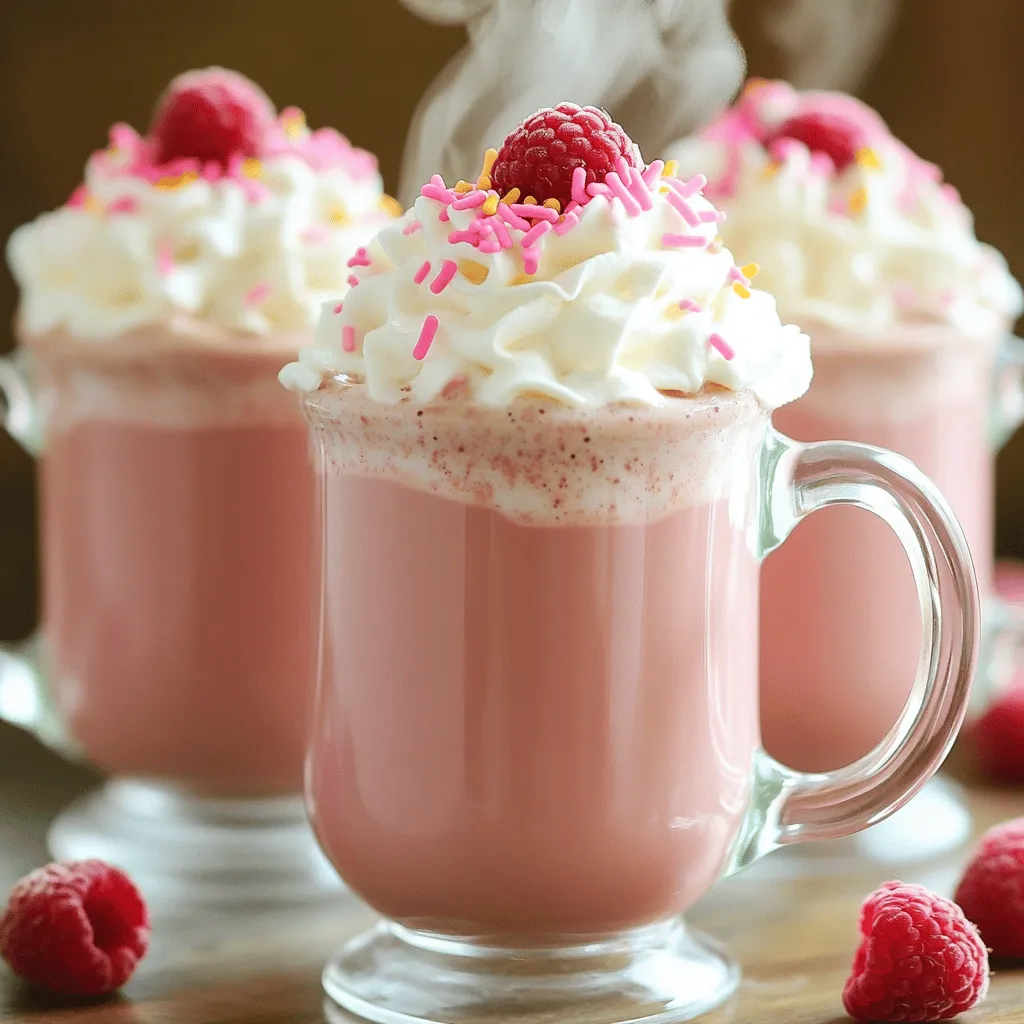 To make a delightful pink hot chocolate, you need some key ingredients. The basic ingredients for making pink hot chocolate include milk, white chocolate chips, and raspberry puree.