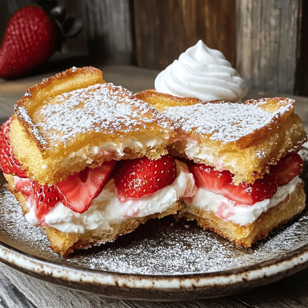 Fried Strawberry Cheesecake Sandwiches Mouthwatering Treat
